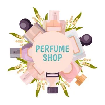 Perfume Shop Frame Background Stockillustratie
