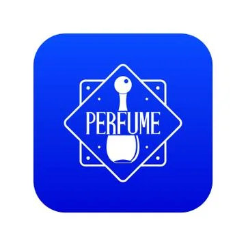 Perfume shop icon blue vector Illustration
