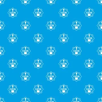 Perfume shop pattern seamless blue Illustration