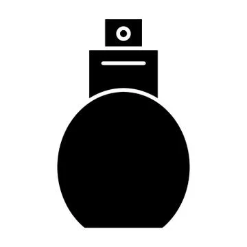Perfume solid icon. Aroma bottle illustration isolated on white. Fragrance glyph Illustration
