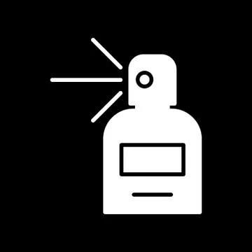 Perfume solid icon. Bottle with perfume vector illustration isolated on black Stockillustratie