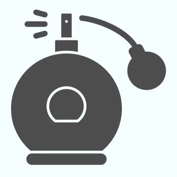 Perfume solid icon. Bottle with perfume vector illustration isolated on white Stockillustratie