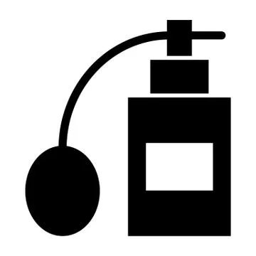 Perfume solid icon. Fragrance bottle illustration isolated on white. Scent glyph Stockillustratie