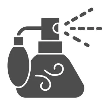 Perfume solid icon. Fragrance vector illustration isolated on white. Aroma glyph Stock Illustration