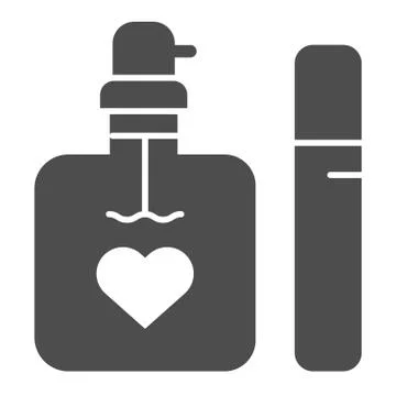 Perfume solid icon. Fragrance vector illustration isolated on white. Aroma glyph Stockillustratie