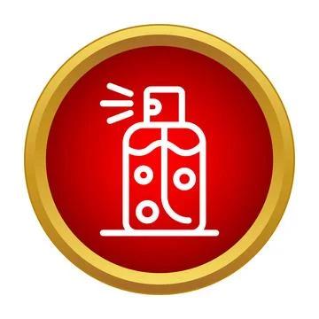 Perfume spray bottle icon emitting scent Stockillustratie