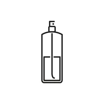 Perfume Spray Bottle Thin Line Icon Illustration Design Stock Illustration