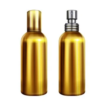 Perfume spray metallic bottle vector illustration イラスト素材