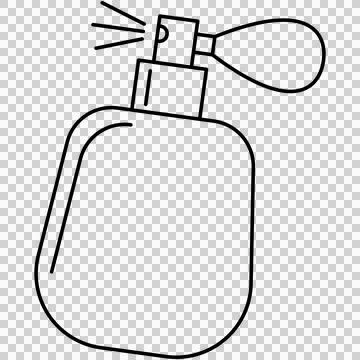 Perfume spraying bottle Illustrazione stock