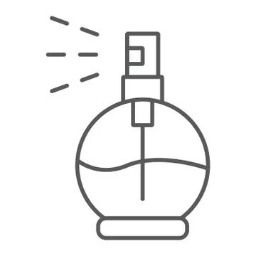 Perfume thin line icon, aroma and fragrance, cologne sign, vector graphics, a Stockillustratie