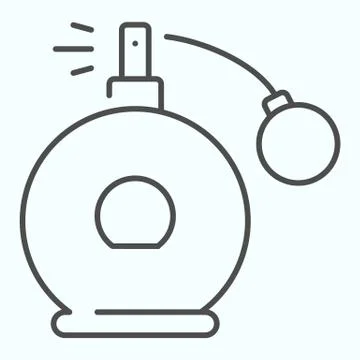 Perfume thin line icon. Bottle with perfume vector illustration isolated on Stockillustratie