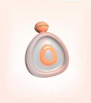 Perfume vector 3D illustration. perfume in a frosted glass bottle 3D icon Stock Illustration