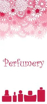 Perfumery design background Stock Illustration