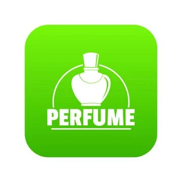 Perfumery icon green Illustration