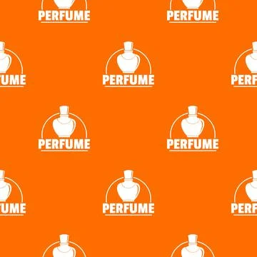 Perfumery pattern orange Stock Illustration