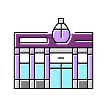 Perfumery store color icon vector illustration Stock Illustration