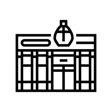 Perfumery store line icon vector illustration Illustration