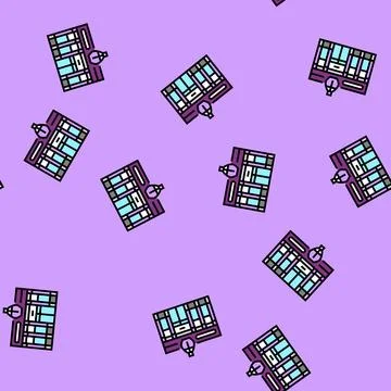 Perfumery store vector seamless pattern Illustration