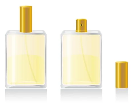 Perfumes in bottle vector illustration Stock Illustration
