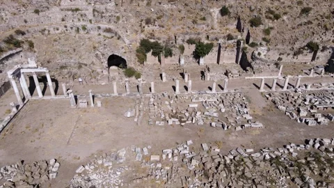 Pergamon Acropolis Ancient City Video stock 332368376