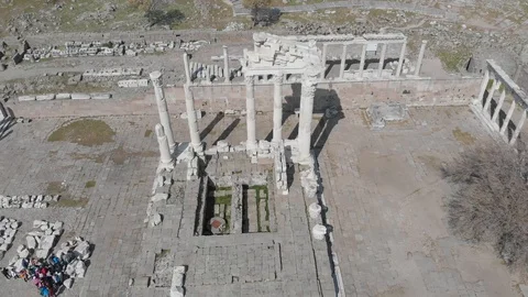 Pergamon Antique City 3 Stock Footage 112012000