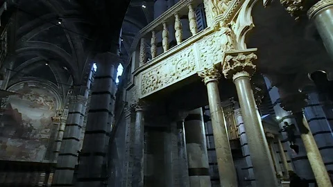 Pergamon of the Duomo of Siena in 4k Stock Footage 101533288