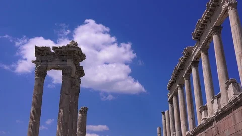 Pergamon, Trajan Temple, 4K video Stock-Footage 89637678