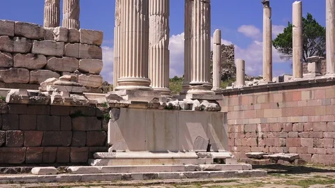 Pergamon, Trajan Temple, Turkey Video stock 89816343