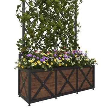Pergola with flowers Stock Illustration