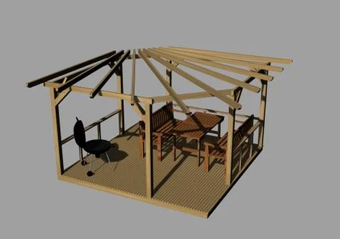 Pergola Stock Illustration