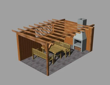 Pergola Stock Illustration