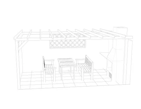 Pergola Stock Illustration