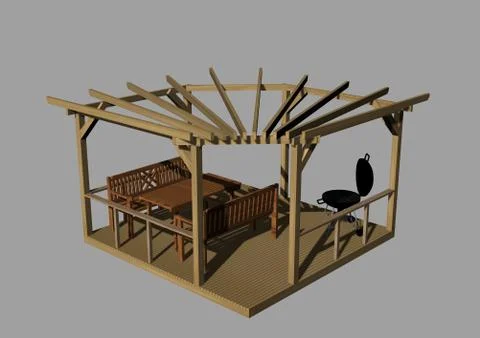 Pergola Stock Illustration