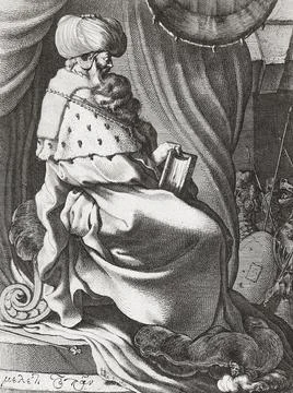 Periander, ? - 585 BC.  Known as the Second Tyrant of ancient Corinth.   From th Stock Illustration