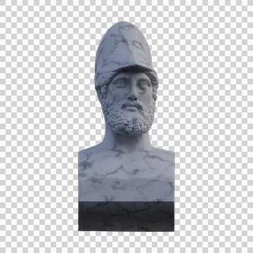 Pericles  statue, 3d renders, isolated, perfect for your design Stock Illustration