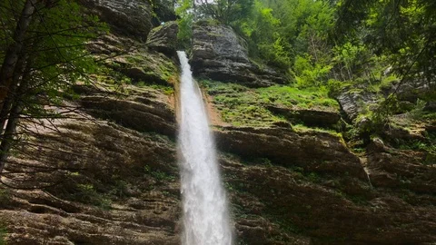 The Pericnik waterfall Stock Footage 112042324