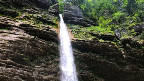 The Pericnik waterfall Stock Footage 112042348
