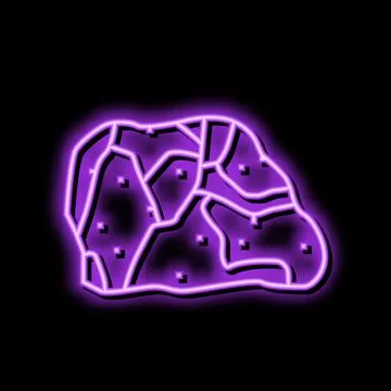 Peridot stone rock neon glow icon illustration Stock Illustration