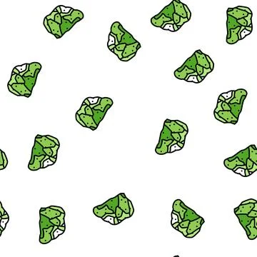 Peridot stone rock vector seamless pattern Illustrazione stock