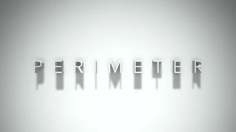 Perimeter 3D title animation with shadows on a white background Stock Footage 297517120