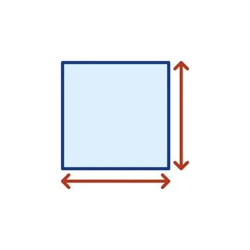 Perimeter or Dimension vector concept colored icon Stock Illustration