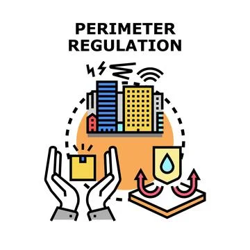 Perimeter regulation ensuring security and controlled access Stock Illustration