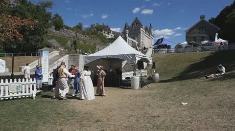 Period Dance Troupe Stock Footage
