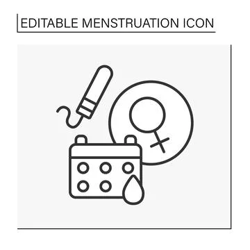 Period line icon Stock Illustration