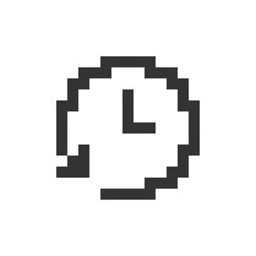 Period of time pixelated ui icon Stock Illustration