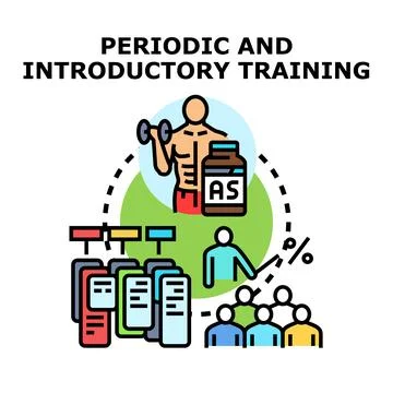 Periodic and introductory training development program Stock Illustration