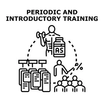 Periodic and introductory training development program 스톡 일러스트