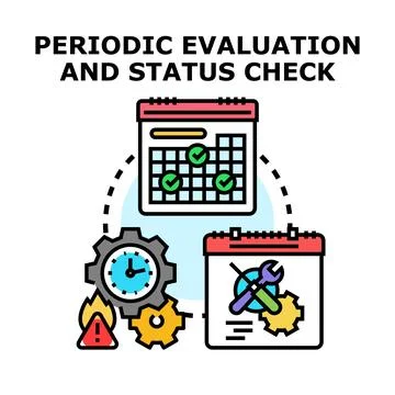 Periodic evaluation and status check concept illustration Stock Illustration
