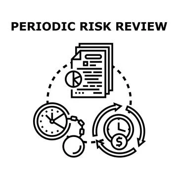 Periodic risk review management process concept vector Stockillustratie
