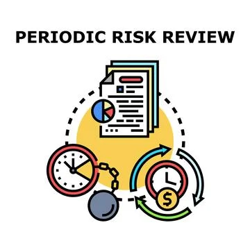 Periodic risk review management process concept vector Stock Illustration